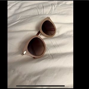 LOFT sunglasses in pink and brown, one size